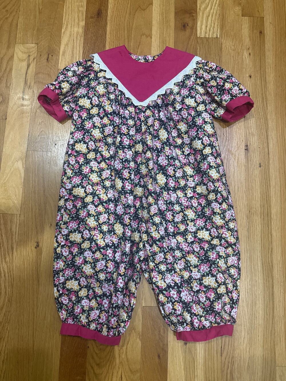 Vintage Laura Ashley Mother & Child Romper Cottagecore Floral Bubble 2 1/2-3 yrs